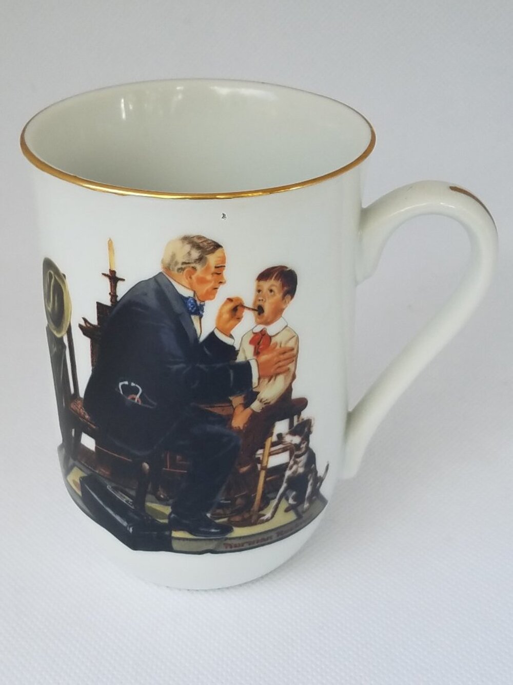 Vintage Norman Rockwell Museum "The Country Doctor" Porcelain with 24K Gold Trim